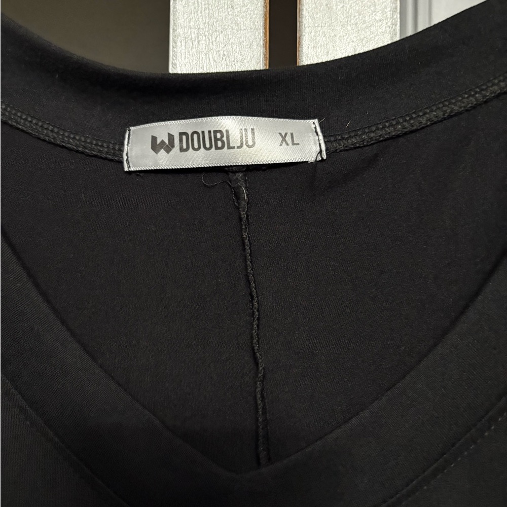 Doublju Women's Long Sleeve Tee - Black - Picture 3 of 3